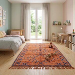 Berber Terracotta Beni ourain Rug