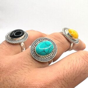 Berber Handmade Sterling Silver Rings For Women Bohemian Ladies Signet Band Ethnic Tribal Jewelry