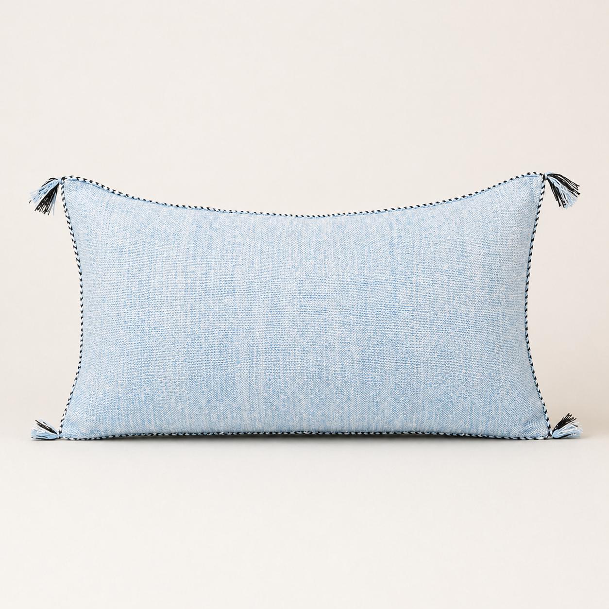 Amazigh Cactus Silk Cover 12x20 Handmade Lumbar Pillow