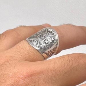 Handmade Berber Sterling Silver Ring: Tribal Ethnic Boho Jewelry Size 10 US