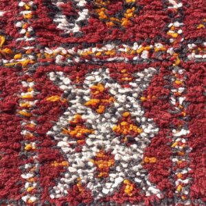 Vintage Rug 6x4 ft - Red Floral Wool Rug - Antique Berber Carpet - Boho Living Room Rug - Tribal Red Area Rug - One of a Kind
