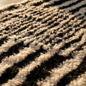 Berber Black White Rug