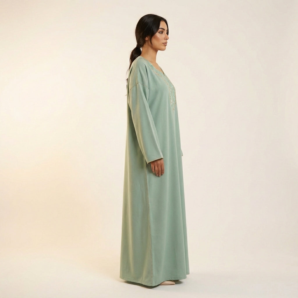 Women's Dress - Gold Embroidered Cultural Occasion Wear