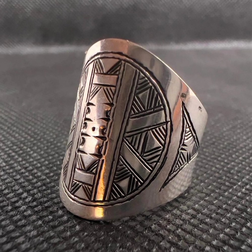 Vintage Tuareg Sterling Silver Ring: Handmade Berber Tribal Jewellery