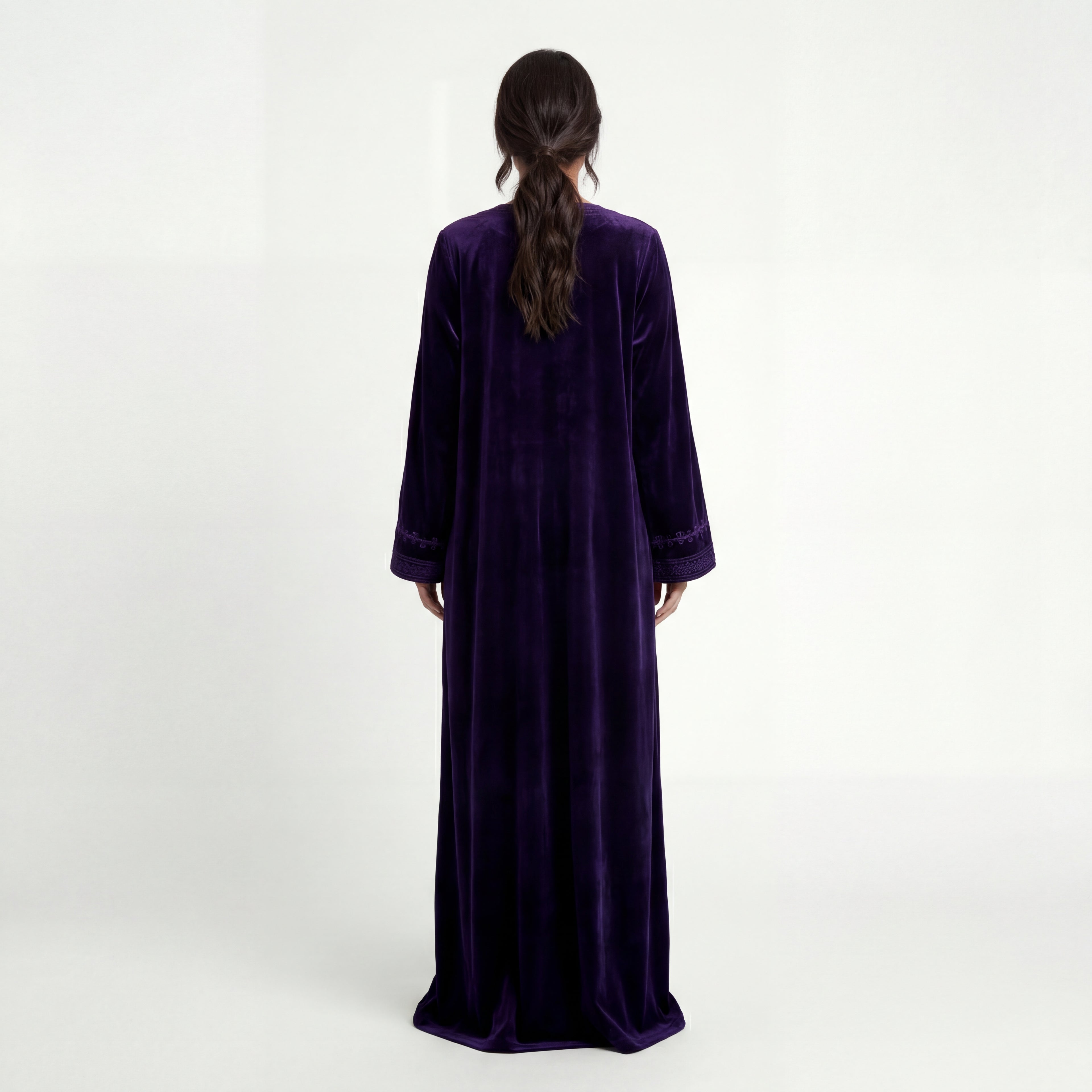 Plum Velvet Kaftan - Amazigh Occasion Wear - Product Image 3