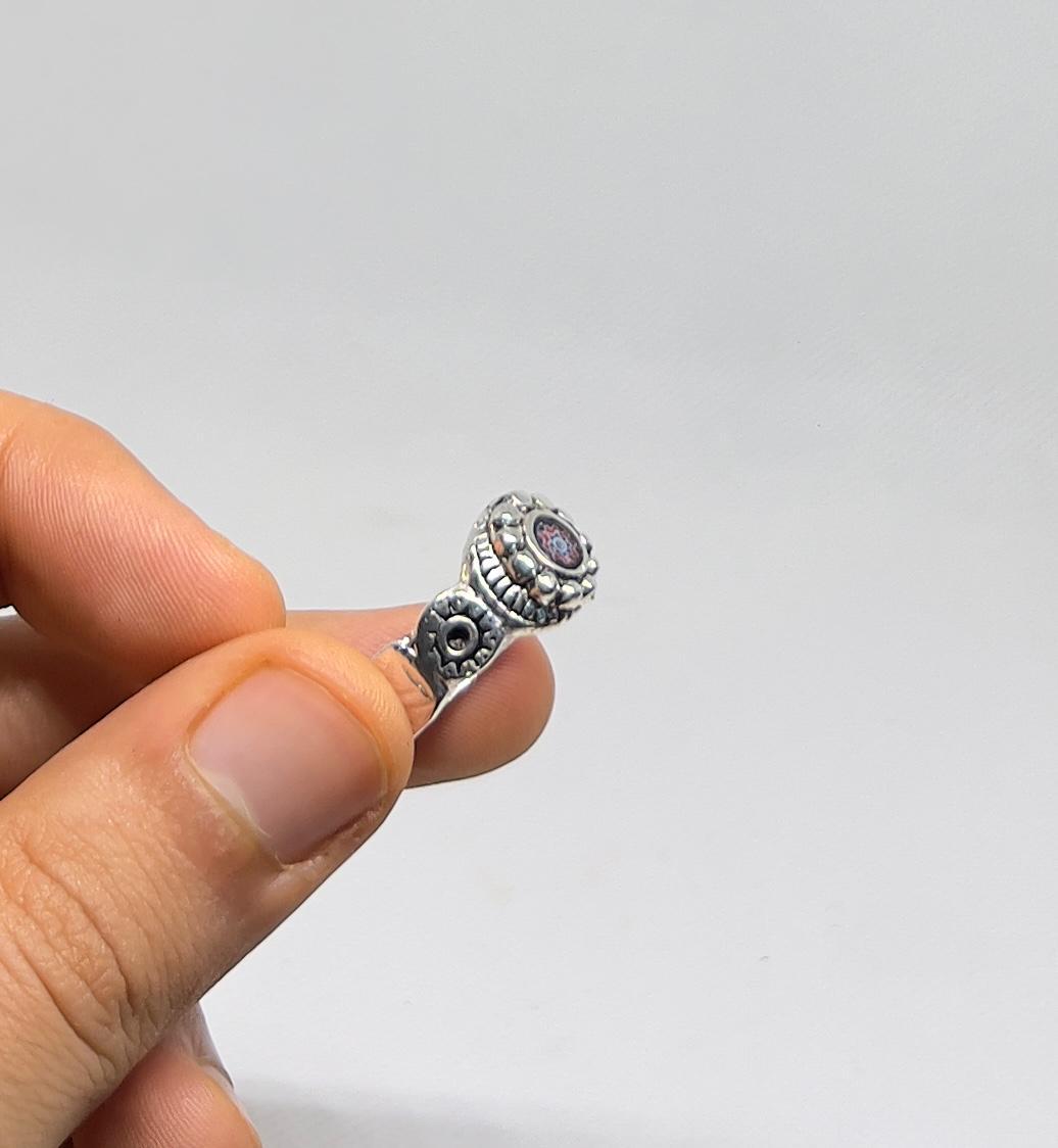 Handmade Berber Silver Ring: Tuareg Eye, Tribal Boho Jewelry