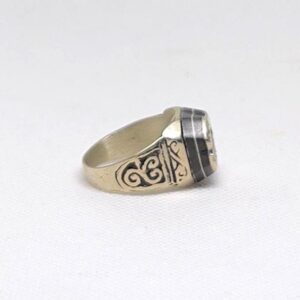 Vintage Berber Metal Ring: African Chevron Bead, Tribal Boho Jewelry