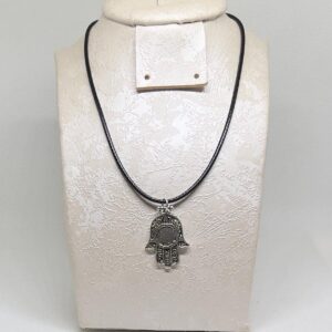 Plated Silver Hamsa Hand Necklace: Berber Protection Jewelry