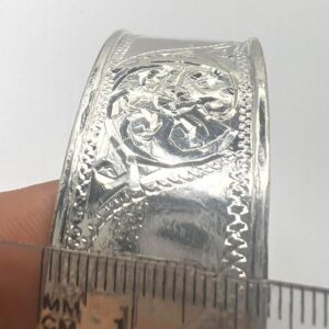 Cuff Silver Bracelet Handmade Berber Tribal Bangle Ethnic African Tuareg Engraved Simple Sterling