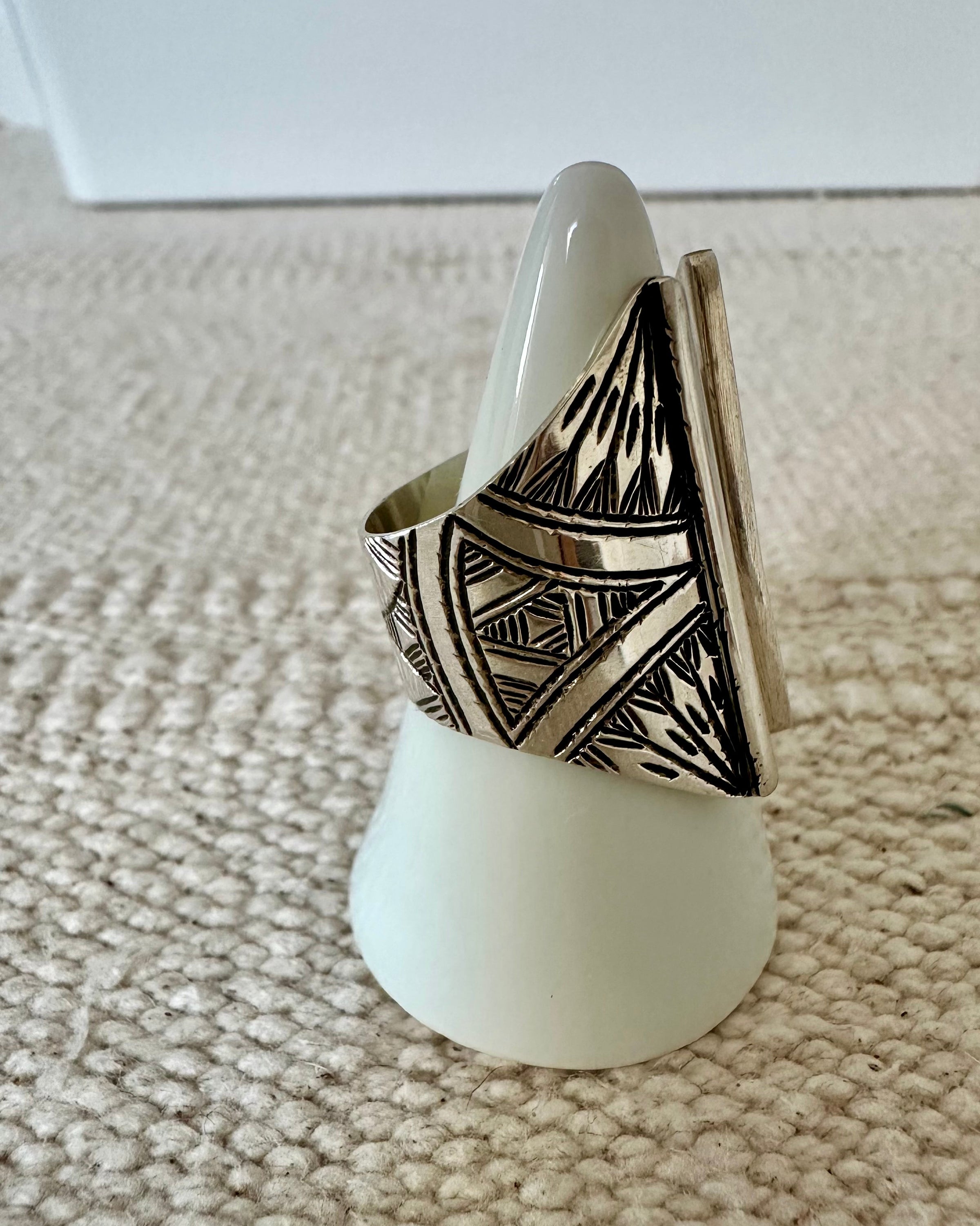 Amazigh Silver Ring – Tihya Heritage Inspired Design