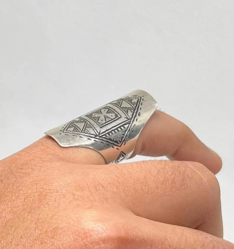 Berber Silver Rings - Vintage Engraved Tuareg Ring