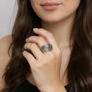Handmade Berber Ring: Tribal Silver Boho Jewelry