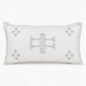 Amazigh Cactus Silk Cover 12x20 Handmade Lumbar Pillow