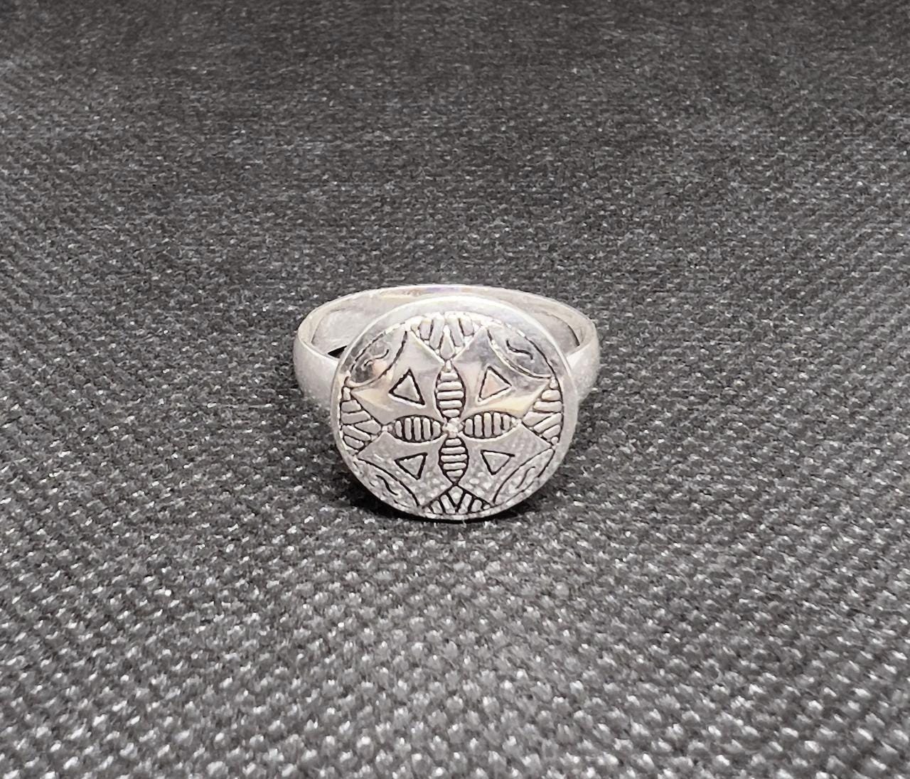 Handmade Sterling Silver Tuareg Ring: Ethnic Boho Berber Tribal Jewelry
