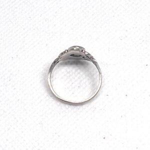 Amazigh Silver Ring Engagement Tourmaline Onyx For Women: Ethnic Tibetan Sterling Boho Tribal Jewelry