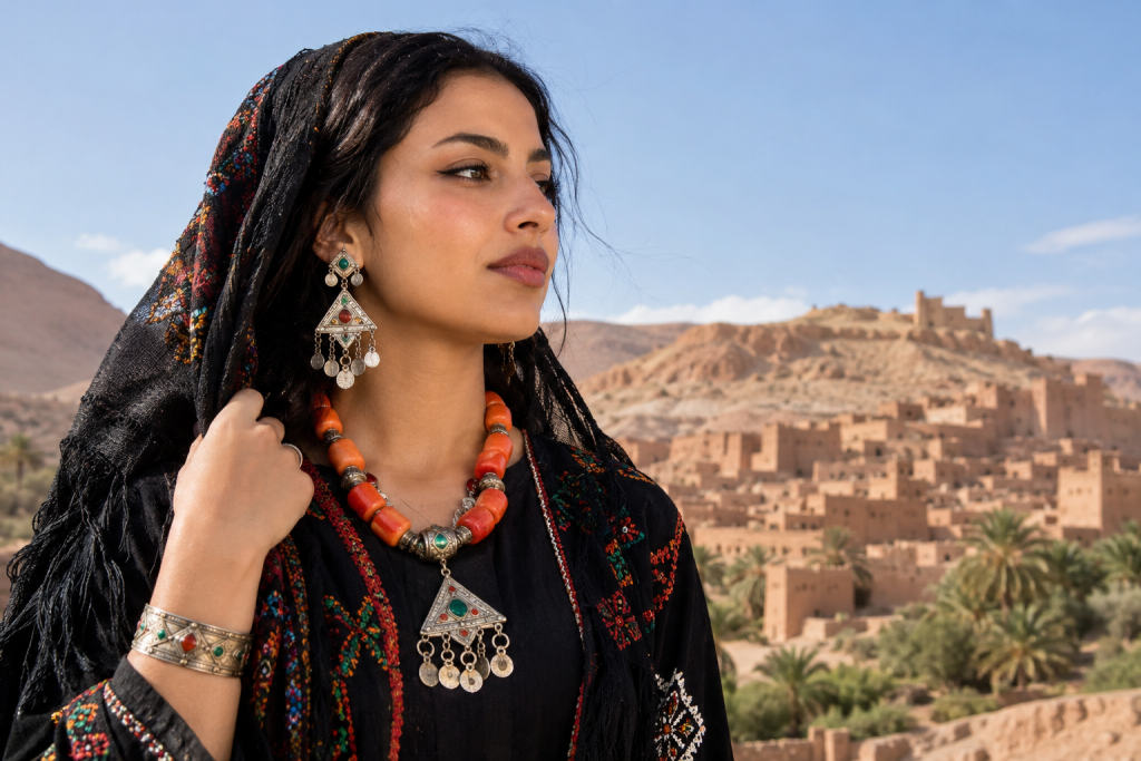 Modern use of Amazigh inspired jewelry