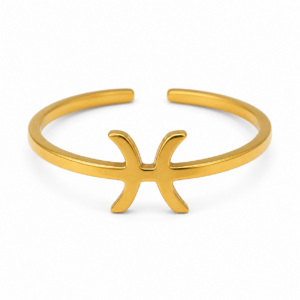 Adjustable Gold Amazigh Berber Kabyle Yaz Stainless Steel Ring