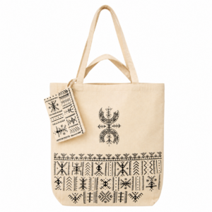 Amazigh AfusArt Cotton Canvas Bag with Symbolic Screen Print