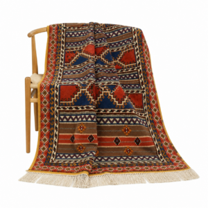 Amazigh Allunan-Space Handmade Wool Textile Diamond Geometric Rug
