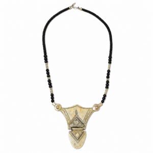 Amazigh Antique Black Silver Tribal Necklace for Everyday Jewelry Styling