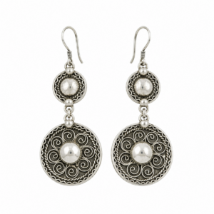 Amazigh Authentic Filigree Silver Handmade Jewelry Traditional Earrings
