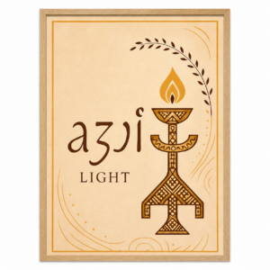 Amazigh Azzel Light Tifinagh Digital Printable Poster Wall Art