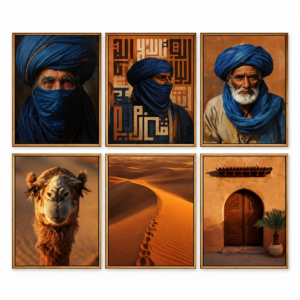 Amazigh Berber Culture Sahara Desert Print Set of 6 Wall Art