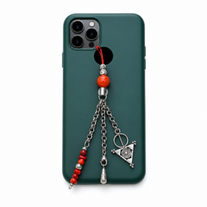 Amazigh Berber Fibula Stainless Steel Red Phone Chain Necklace