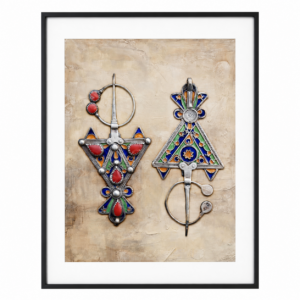 Amazigh Berber Kabyle Heritage Art Print Traditional Algerian Jewellery Fibula