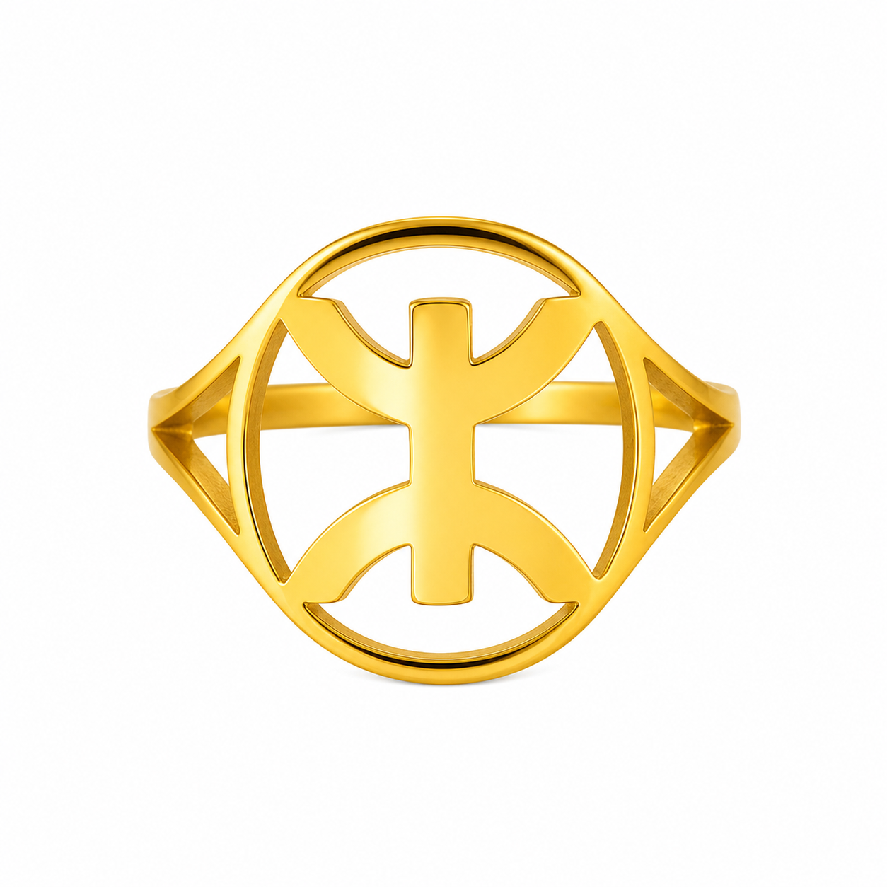 Amazigh Berber Kabyle Tifinagh Yaz Unisexe Stainless Steel Ring