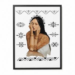 Amazigh Berber Kabyle Woman Symbol Poster PNG Digital Download