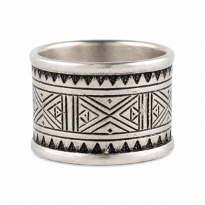 Amazigh Berber Margoum Hand-Engraved Sterling Silver 925 Ring by Lunja