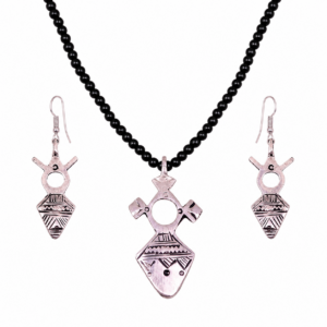 Amazigh Berber Tuareg Fibula Jewelry Set with Necklace and Earrings