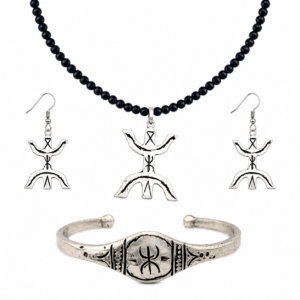 Amazigh Berber Tuareg Yaz Jewelry Set with Bracelet Necklace and Earrings