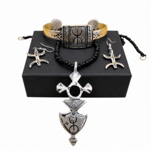 Amazigh Berber Tuareg Yaz Necklace Bracelet Earrings Jewelry Set