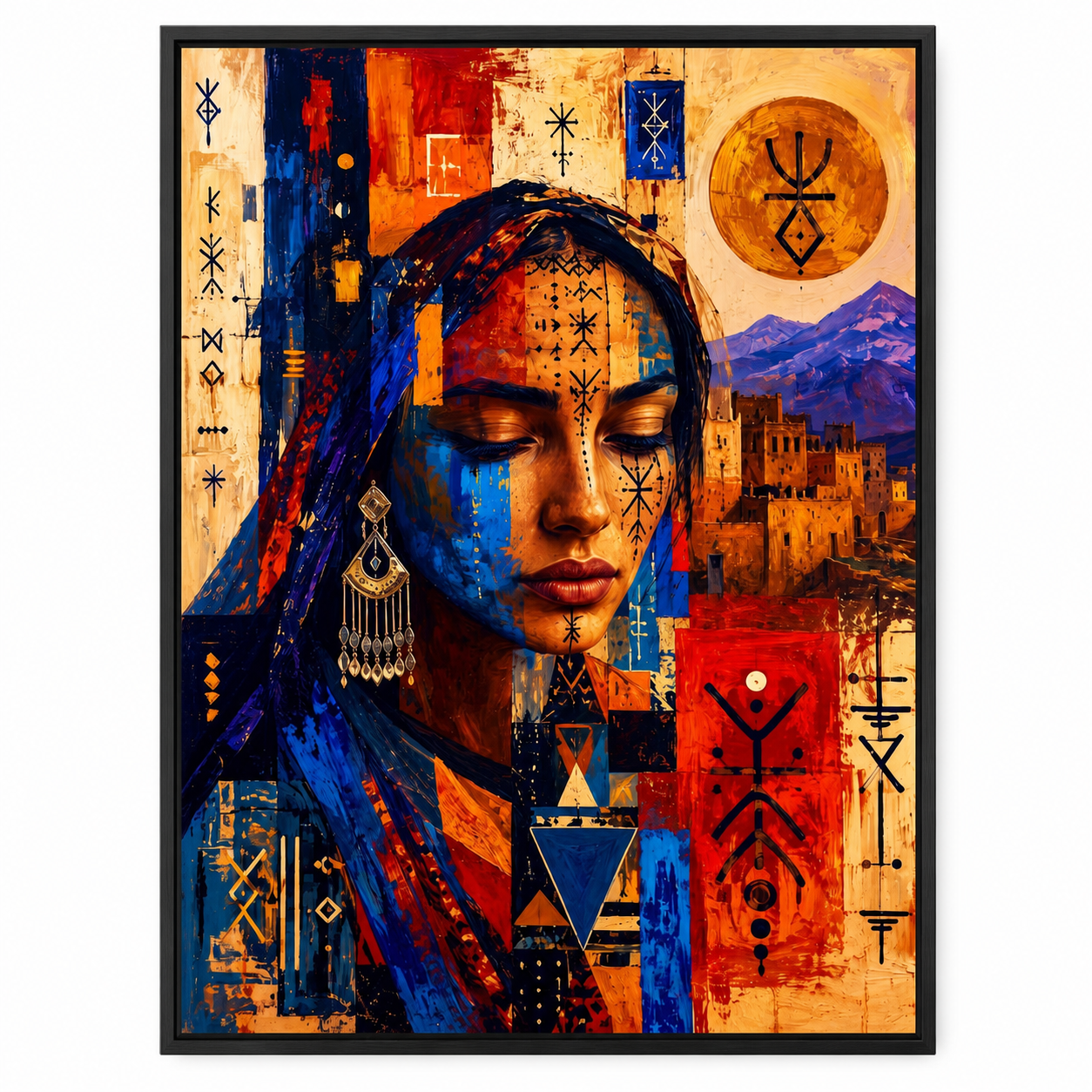 Amazigh Berber Yaz Printable Portrait Print Wall Art