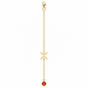 Amazigh Berber Yaz Symbol Stainless Steel Red Bead Necklace