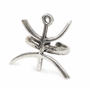 Amazigh Berber Yaz Symbol Tribal Brass Statement Ring for Women