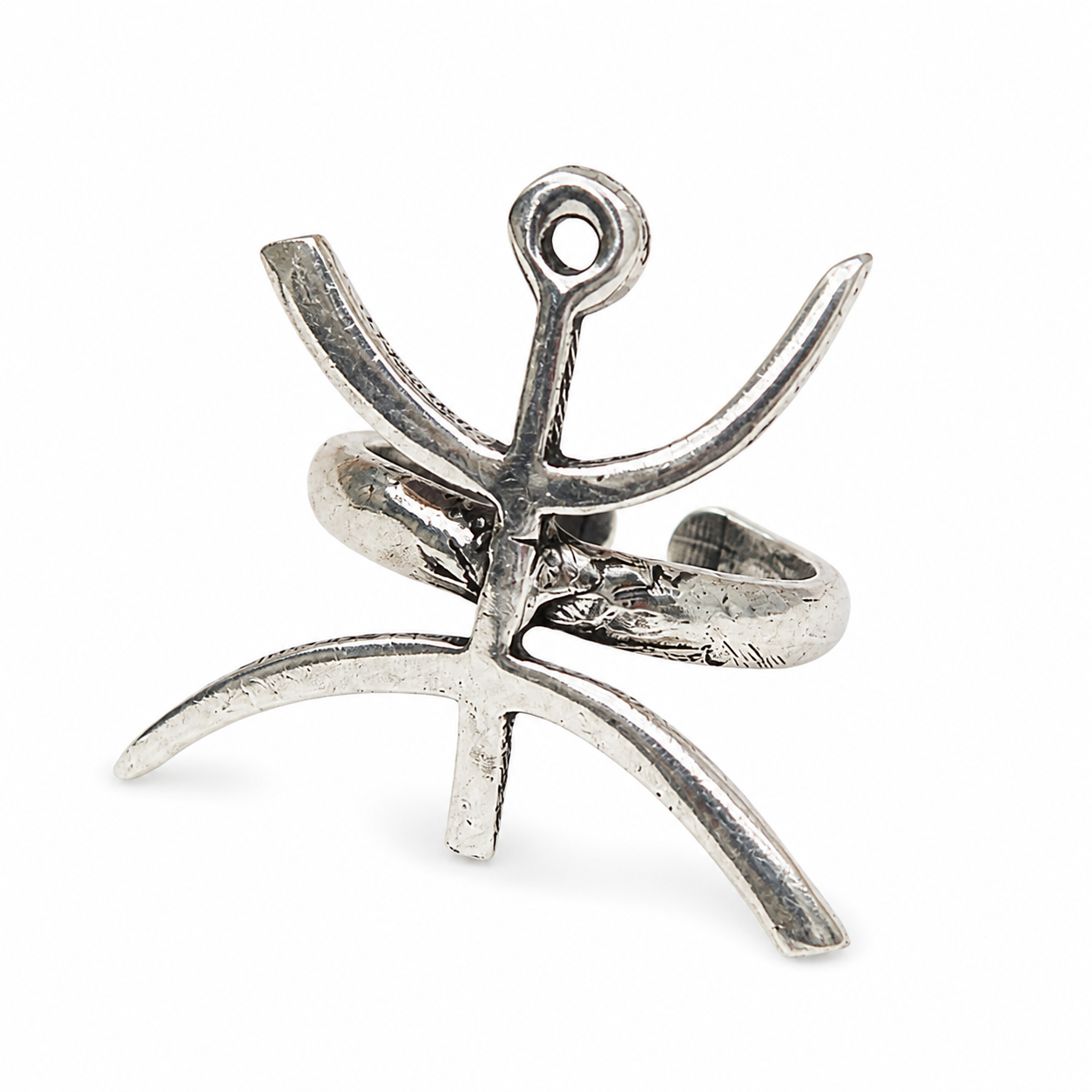Amazigh Berber Yaz Symbol Tribal Brass Statement Ring for Women