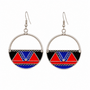 Amazigh Boucles d oreilles ethniques rondes Kabyle Earrings