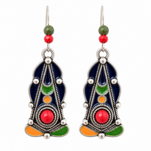 Amazigh Boucles d oreilles kabyles métal argenté Earrings