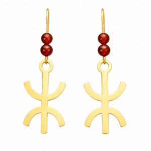 Amazigh Boucles d oreilles YAZ tifinagh acier inoxydable