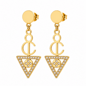 Amazigh Boucles d’oreilles femme- kabyle berbère acier inoxydable plaqué or 18k et