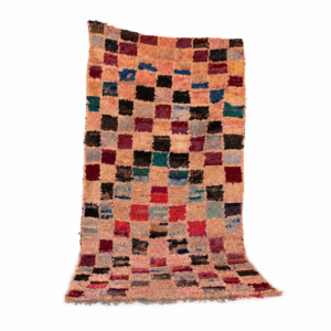 Amazigh Boujaad Vintage Cotton Knotted Tribal Design Rug