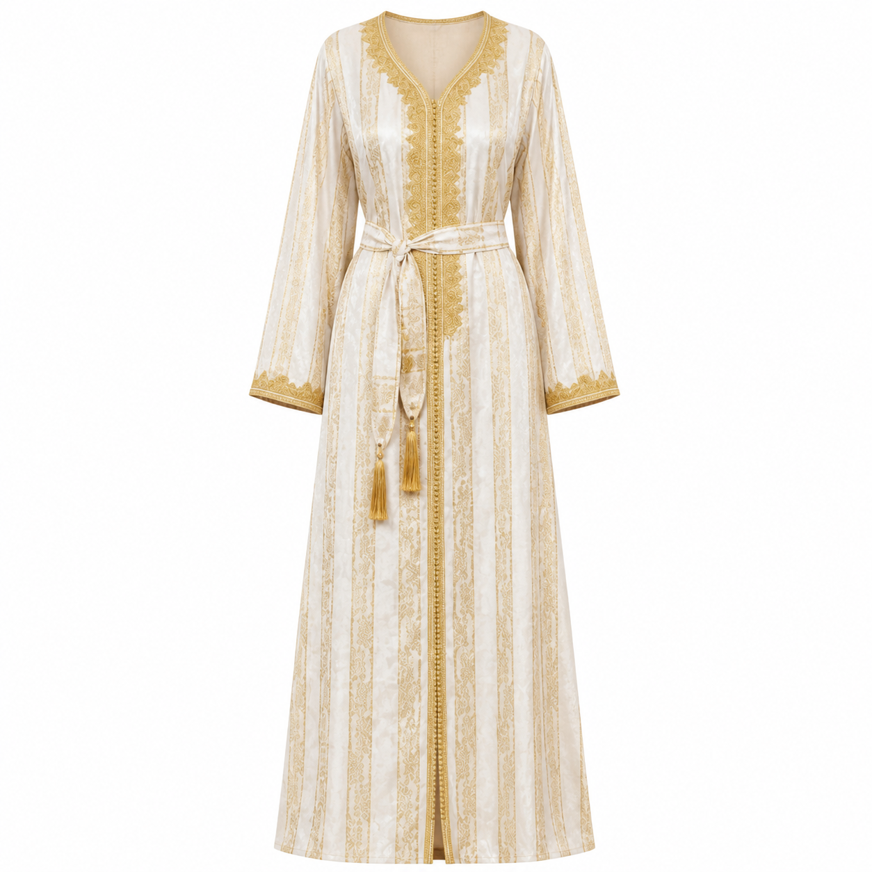 Amazigh Caftan Dress Jawhara Luxury Belt Elegant Kaftan