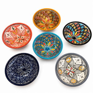 Amazigh Ceramic Set Handmade Colorful Pottery Bowls Bowl