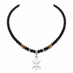 Amazigh Collier berbère femme homme avec perles naturelles