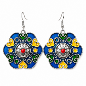 Amazigh Earrings couleurs traditionnelles kabyles berbère in acier inoxydables