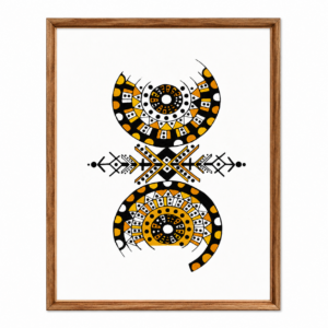 Amazigh Free Human Symbol Printable Line Art Wall Art
