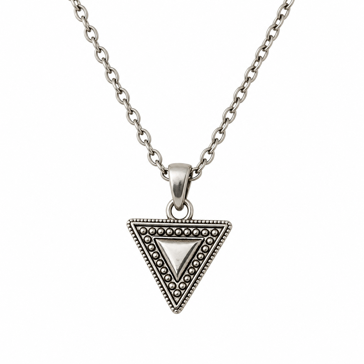 Amazigh Geometric Triangle Ethnic Gold Silver berbère Necklace